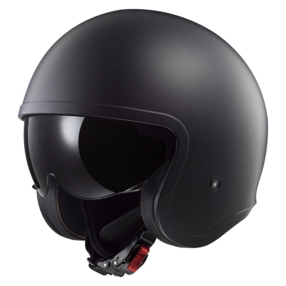 LS2 Spitfire OF599 Motorcycle Helmet Bobber Style Retro - Matte Black
